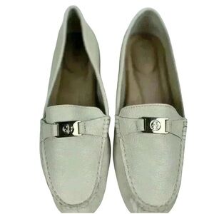 GIANI BERNINI Dailyn Memory Foam Loafers- White Leather- Size 8.5